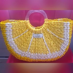 Kate Spade Picnic Perfect Lemon Medium Tote White